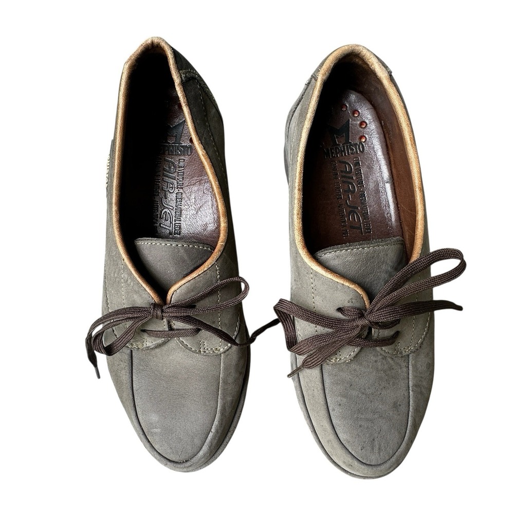 Mephisto M Air-Jet Comfort Women's Size 6.5 US Gray‎ Suede Leather Lace Up